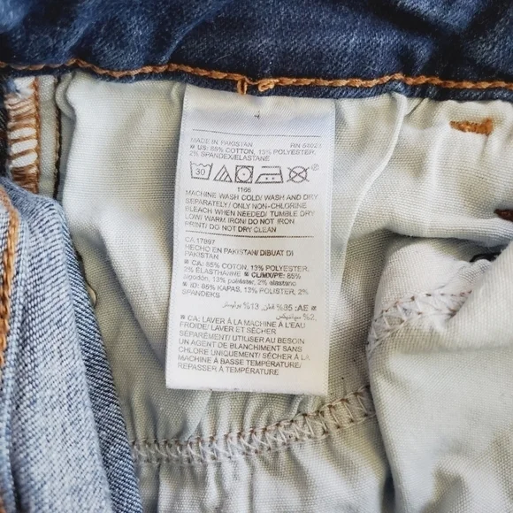 🟢7183 * Old Navy Rockstar Distressed Jeans Medium Wash Denim Size 4 - Picture 4 of 10